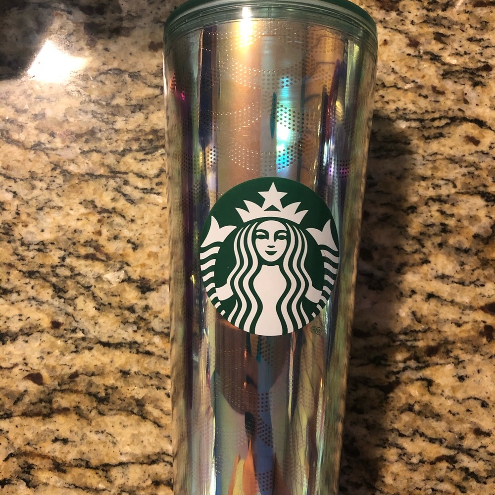 Starbucks 24 Oz Iridescent Mermaid Scale Cold Cup Tumbler